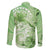 Polynesian Hibiscus Flower Tribal Family Matching Puletasi and Hawaiian Shirt Lime Green Color