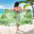 Polynesian Hibiscus Flower Tribal Sarong Lime Green Color