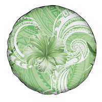 Polynesian Hibiscus Flower Tribal Spare Tire Cover Lime Green Color LT9 - Polynesian Pride