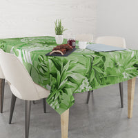 Polynesian Hibiscus Flower Tribal Tablecloth Lime Green Color LT9 - Polynesian Pride