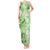 Polynesian Hibiscus Flower Tribal Tank Maxi Dress Lime Green Color