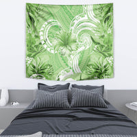 Polynesian Hibiscus Flower Tribal Tapestry Lime Green Color LT9 - Polynesian Pride