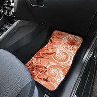 Polynesian Hibiscus Flower Tribal Car Mats Peach Color LT9 - Polynesian Pride
