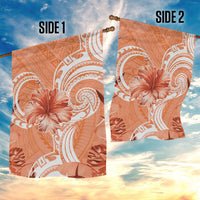 Polynesian Hibiscus Flower Tribal Garden Flag Peach Color LT9 - Polynesian Pride