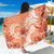 Polynesian Hibiscus Flower Tribal Sarong Peach Color
