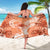 Polynesian Hibiscus Flower Tribal Sarong Peach Color