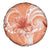 Polynesian Hibiscus Flower Tribal Spare Tire Cover Peach Color