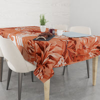 Polynesian Hibiscus Flower Tribal Tablecloth Peach Color LT9 - Polynesian Pride