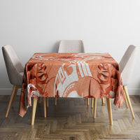 Polynesian Hibiscus Flower Tribal Tablecloth Peach Color LT9 - Polynesian Pride