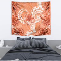 Polynesian Hibiscus Flower Tribal Tapestry Peach Color LT9 - Polynesian Pride