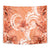 Polynesian Hibiscus Flower Tribal Tapestry Peach Color