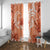 Polynesian Hibiscus Flower Tribal Window Curtain Peach Color