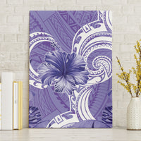 Polynesian Hibiscus Flower Tribal Canvas Wall Art Violet Color LT9 Without Frame Violet - Polynesian Pride
