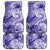 Polynesian Hibiscus Flower Tribal Car Mats Violet Color