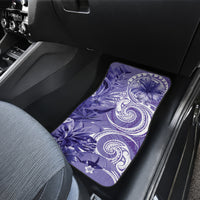 Polynesian Hibiscus Flower Tribal Car Mats Violet Color LT9 - Polynesian Pride