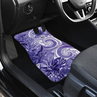 Polynesian Hibiscus Flower Tribal Car Mats Violet Color LT9 - Polynesian Pride