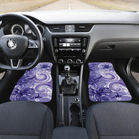 Polynesian Hibiscus Flower Tribal Car Mats Violet Color LT9 Set 2pcs - Front Violet - Polynesian Pride