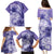 Polynesian Hibiscus Flower Tribal Family Matching Puletasi and Hawaiian Shirt Violet Color