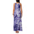 Polynesian Hibiscus Flower Tribal Family Matching Tank Maxi Dress and Hawaiian Shirt Violet Color