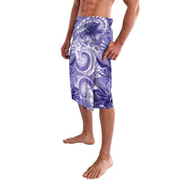 Polynesian Hibiscus Flower Tribal Lavalava Violet Color LT9 - Polynesian Pride