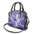 Polynesian Hibiscus Flower Tribal Shoulder Handbag Violet Color