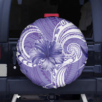 Polynesian Hibiscus Flower Tribal Spare Tire Cover Violet Color LT9 - Polynesian Pride