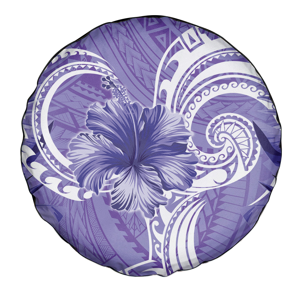 Polynesian Hibiscus Flower Tribal Spare Tire Cover Violet Color LT9 - Polynesian Pride