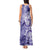 Polynesian Hibiscus Flower Tribal Tank Maxi Dress Violet Color