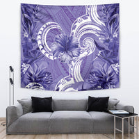 Polynesian Hibiscus Flower Tribal Tapestry Violet Color LT9 Violet - Polynesian Pride