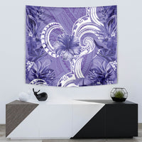Polynesian Hibiscus Flower Tribal Tapestry Violet Color LT9 - Polynesian Pride