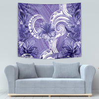 Polynesian Hibiscus Flower Tribal Tapestry Violet Color LT9 - Polynesian Pride