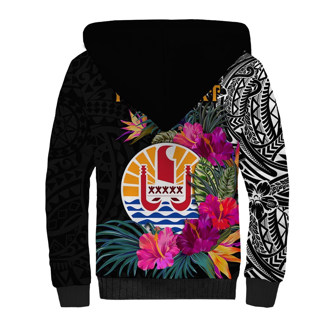 (Custom Personalised) Tahiti Island Sherpa Hoodie French Polynesian Tropical LT9 - Polynesian Pride