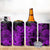 Purple Polynesian Tahiti Island 4 in 1 Can Cooler Tumbler The Wave of Water