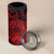 Red Polynesian Tahiti Island 4 in 1 Can Cooler Tumbler The Wave of Water