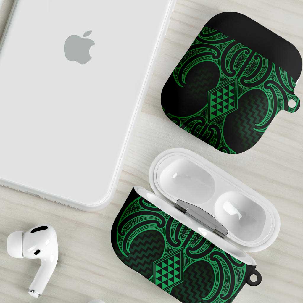 Kakariki Maori Ta Moko Poutama Art AirPods Case - Polynesian Pride