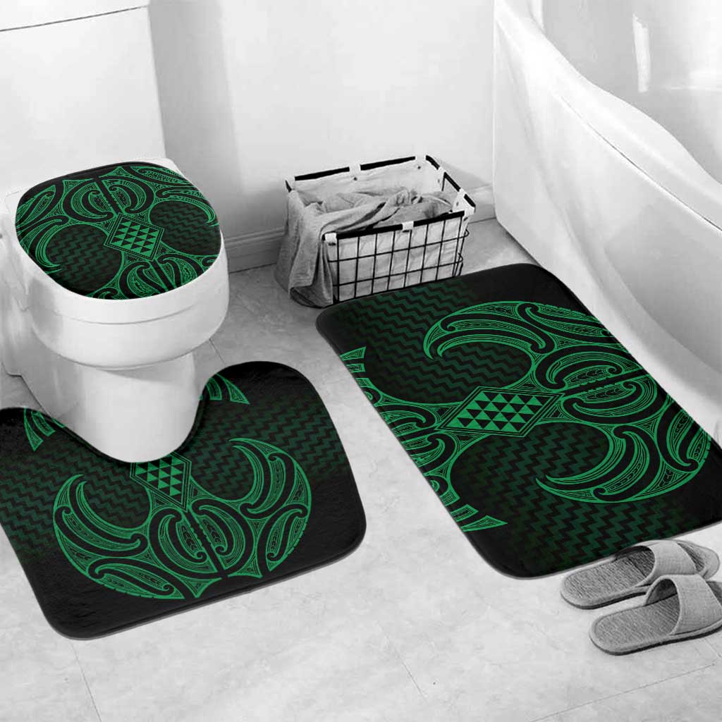 Kakariki Maori Ta Moko Poutama Art Bathroom Set - Polynesian Pride
