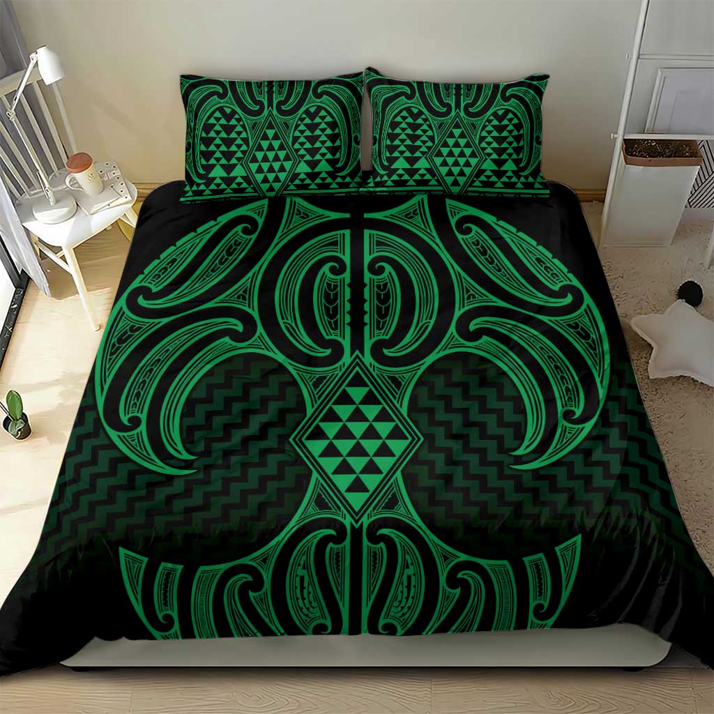 Kakariki Maori Ta Moko Poutama Art Bedding Set