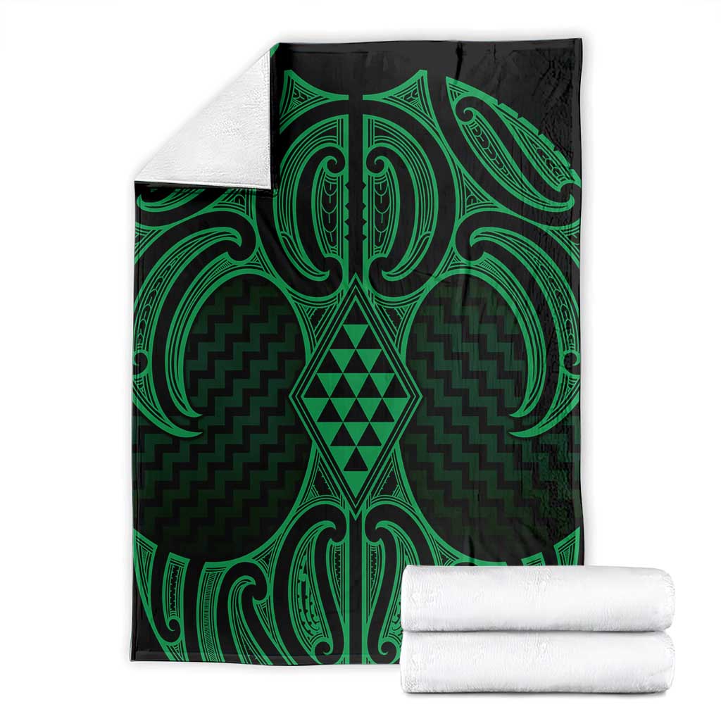 Kakariki Maori Ta Moko Poutama Art Blanket
