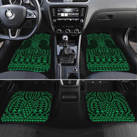 Kakariki Maori Ta Moko Poutama Art Car Mats LT9 Set 4pcs Green - Polynesian Pride