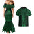 Kakariki Maori Ta Moko Poutama Art Couples Matching Mermaid Dress and Hawaiian Shirt
