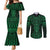 Kakariki Maori Ta Moko Poutama Art Couples Matching Mermaid Dress and Long Sleeve Button Shirt