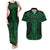 Kakariki Maori Ta Moko Poutama Art Couples Matching Tank Maxi Dress and Hawaiian Shirt