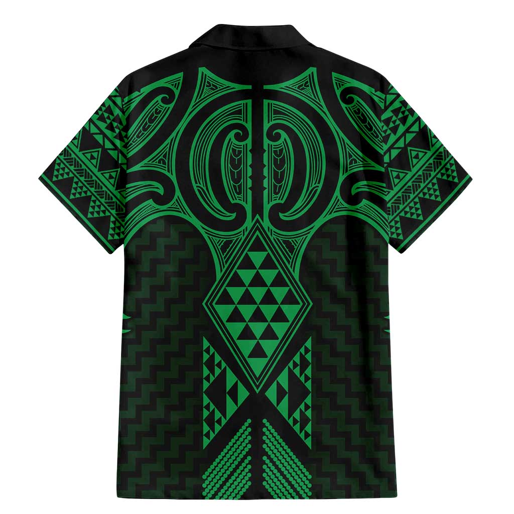 Kakariki Maori Ta Moko Poutama Art Family Matching Mermaid Dress and Hawaiian Shirt