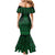 Kakariki Maori Ta Moko Poutama Art Family Matching Mermaid Dress and Hawaiian Shirt