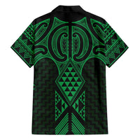 Kakariki Maori Ta Moko Poutama Art Family Matching Summer Maxi Dress and Hawaiian Shirt