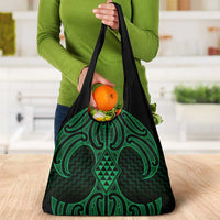 Kakariki Maori Ta Moko Poutama Art Grocery Bag LT9 - Polynesian Pride