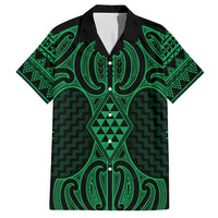 Kakariki Maori Ta Moko Poutama Art Hawaiian Shirt LT9 Green - Polynesian Pride