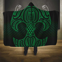Kakariki Maori Ta Moko Poutama Art Hooded Blanket LT9 - Polynesian Pride