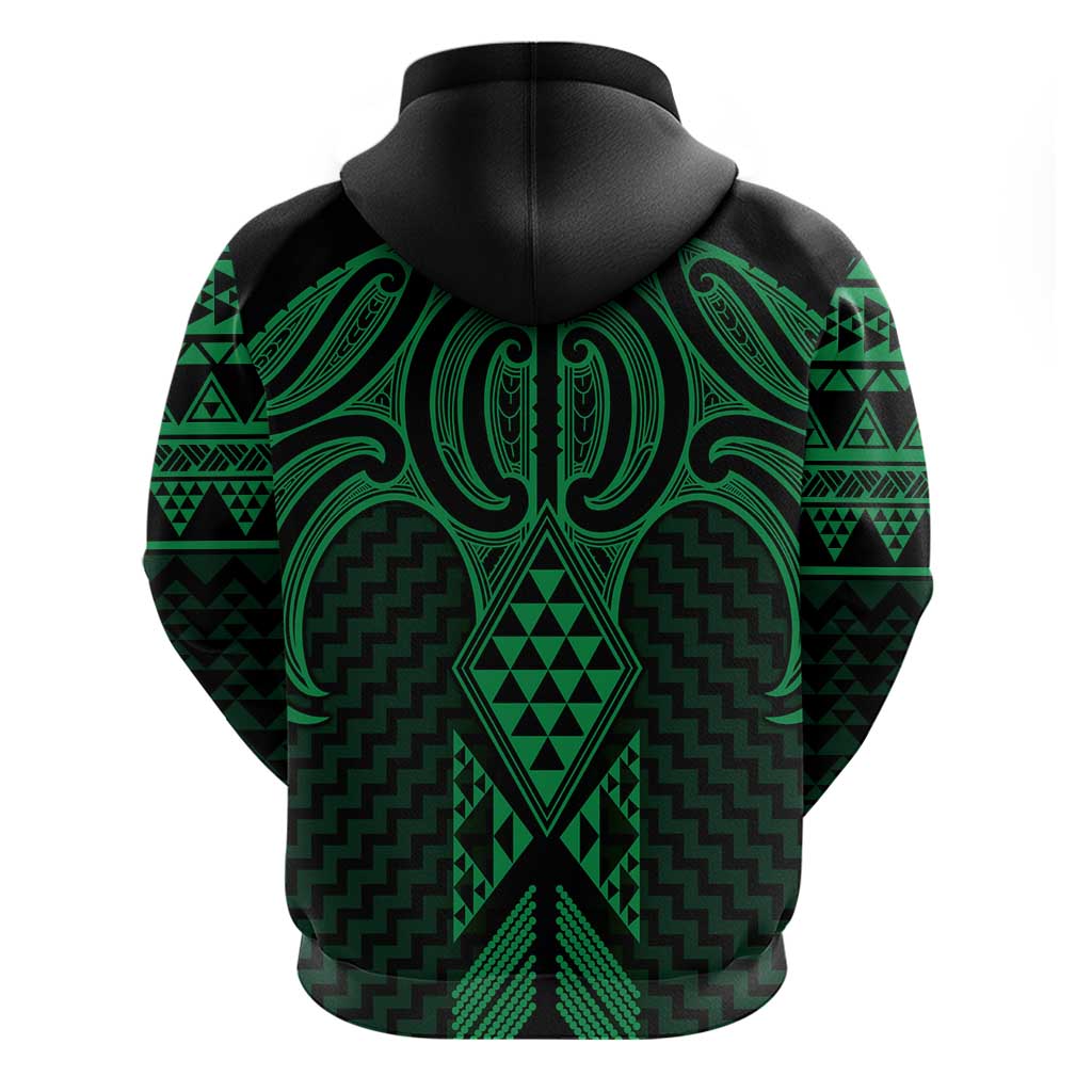 Kakariki Maori Ta Moko Poutama Art Hoodie