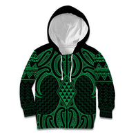 Kakariki Maori Ta Moko Poutama Art Kid Hoodie